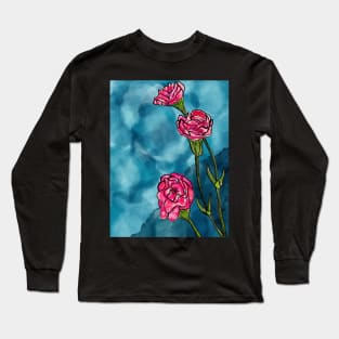 Pink Carnations Long Sleeve T-Shirt